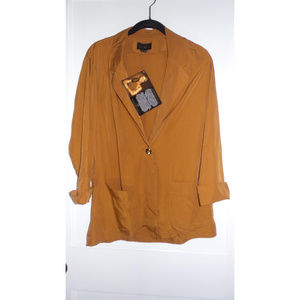 IMAN Mustard Blouse Large NEW